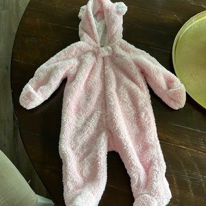 Baby bunting with little bear ears